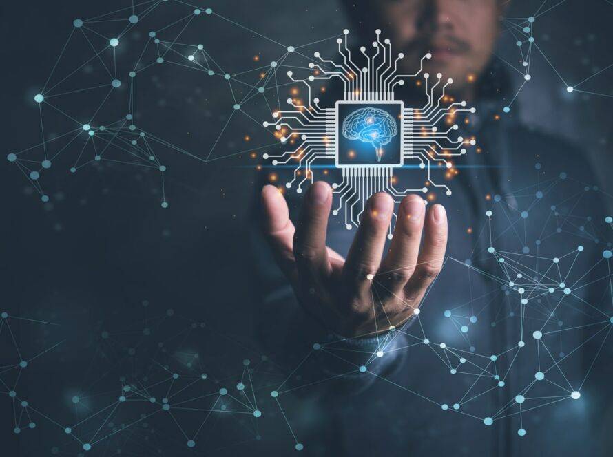 Intelligence artificielle optimisant la stratégie SEO pour une meilleure visibilité en ligne.